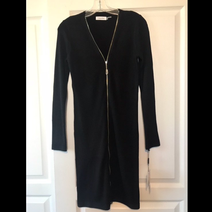 Calvin Klein Knee Length Sweater Dress